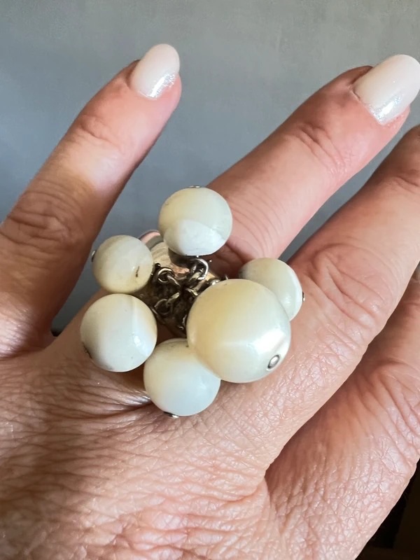 Bague sculpturale argent 