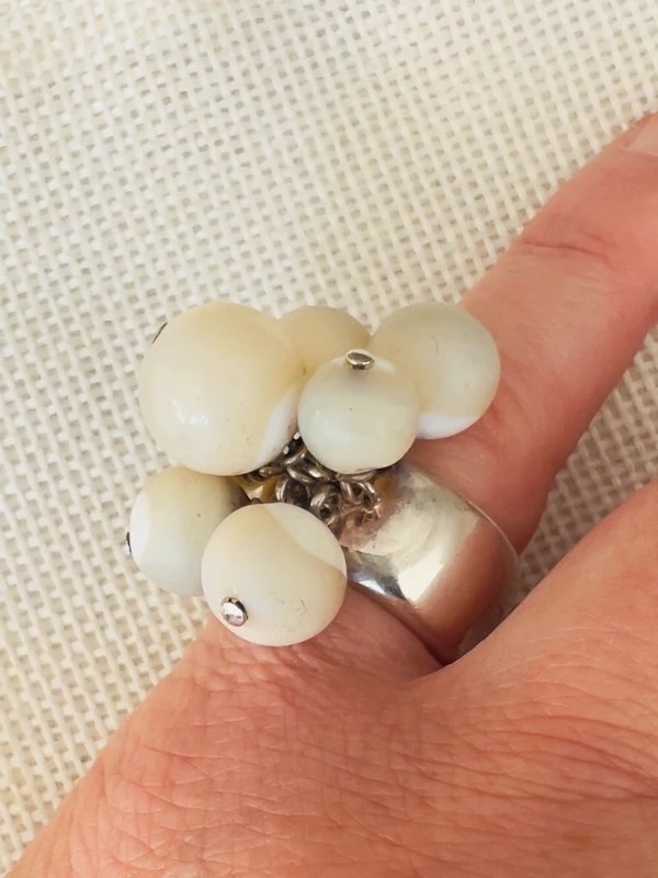 Bague sculpturale argent  3
