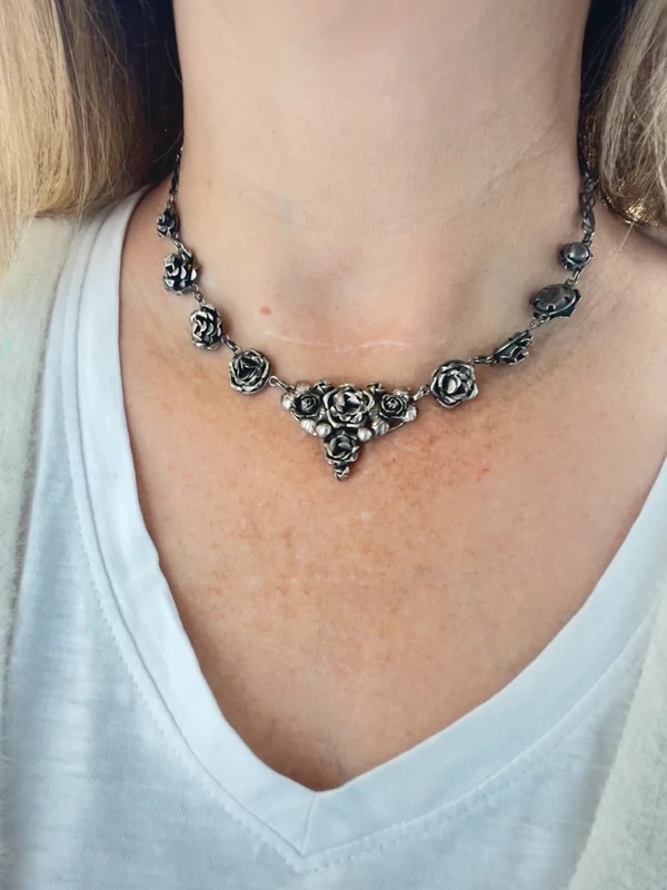 Collier de roses argent Fratelli Peruzzi  3