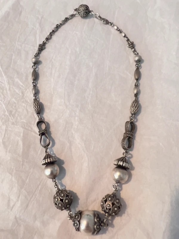 Collier argent 800 Fratelli Peruzzi filigrane
