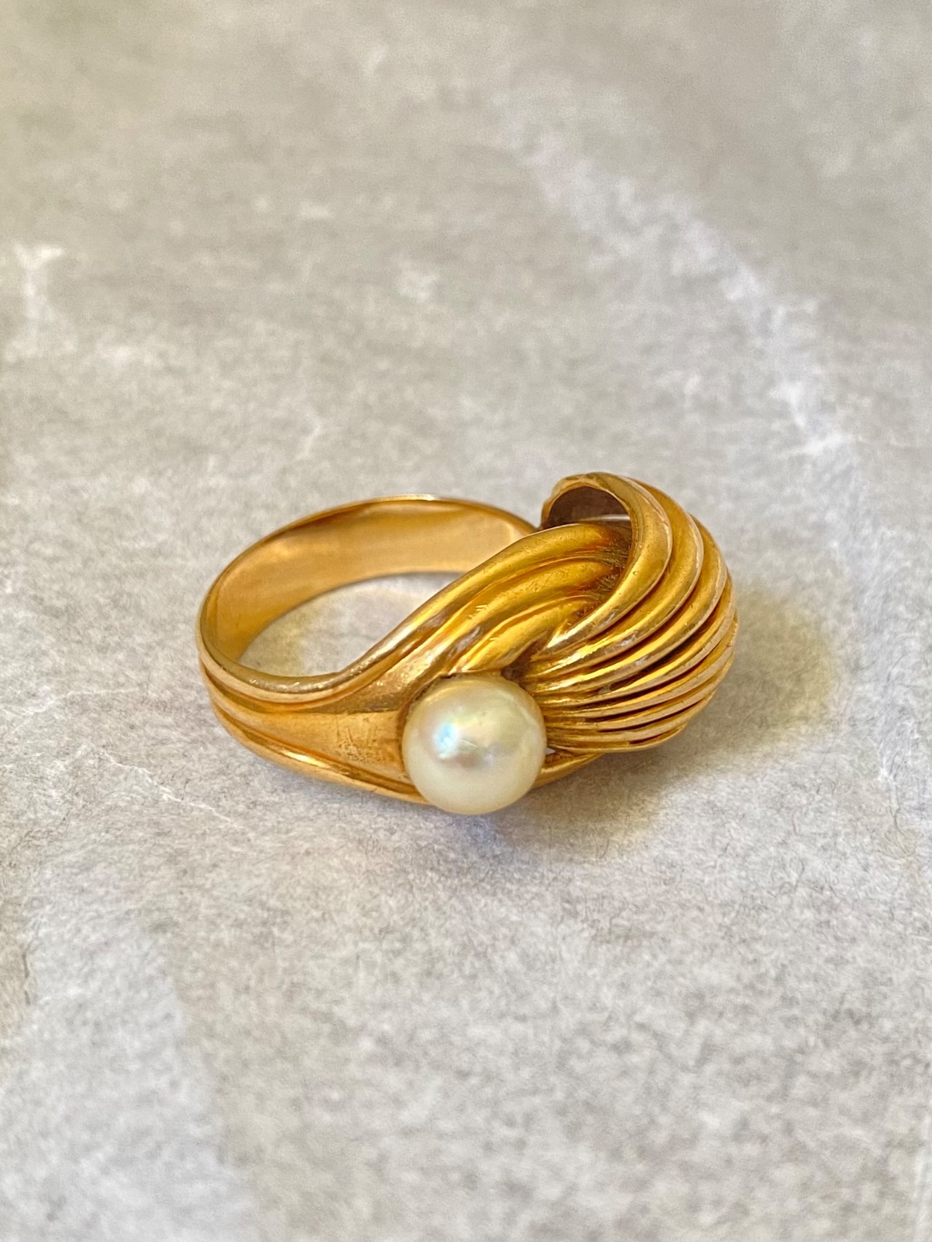 Bague sculpturale or Vintage  2