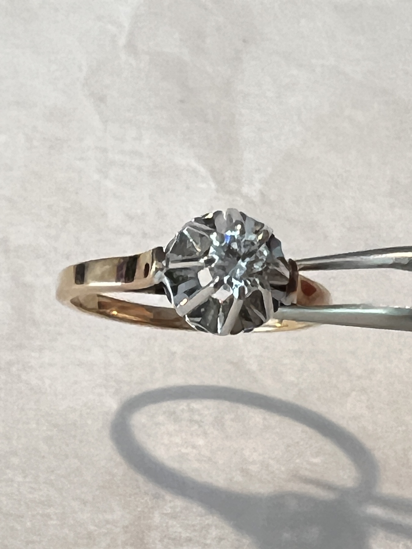 Bague solitaire or 18 carats diamant 2
