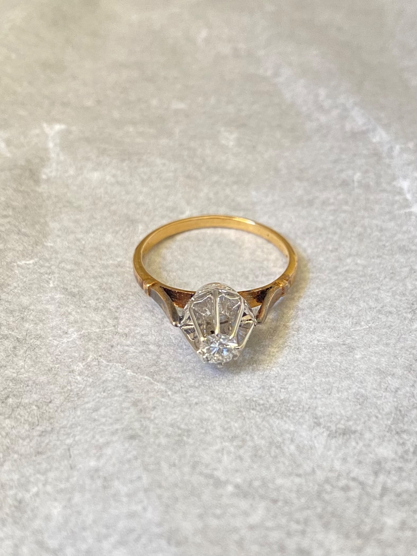 Bague solitaire 2 ors