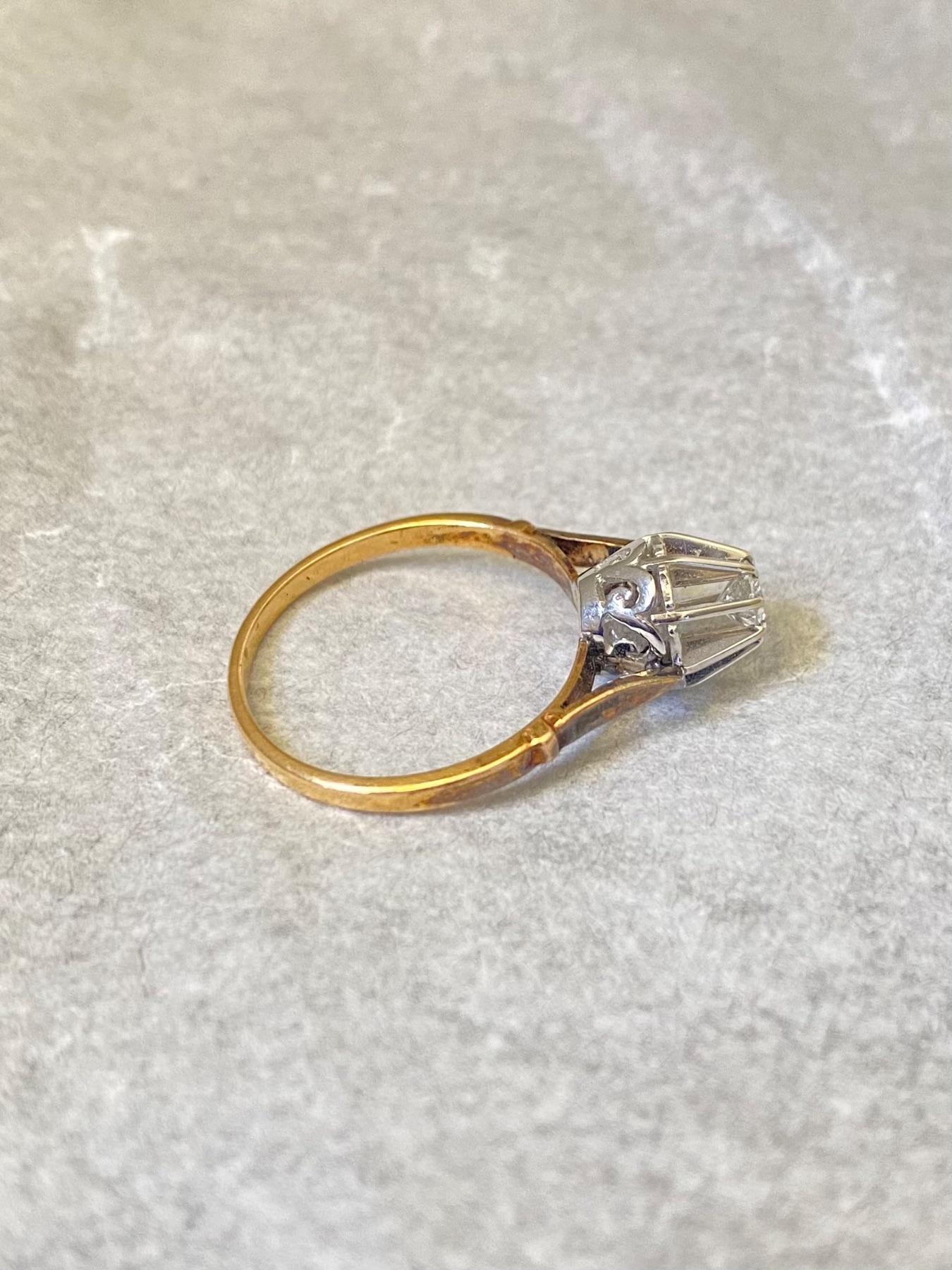 Bague solitaire 2 ors  4