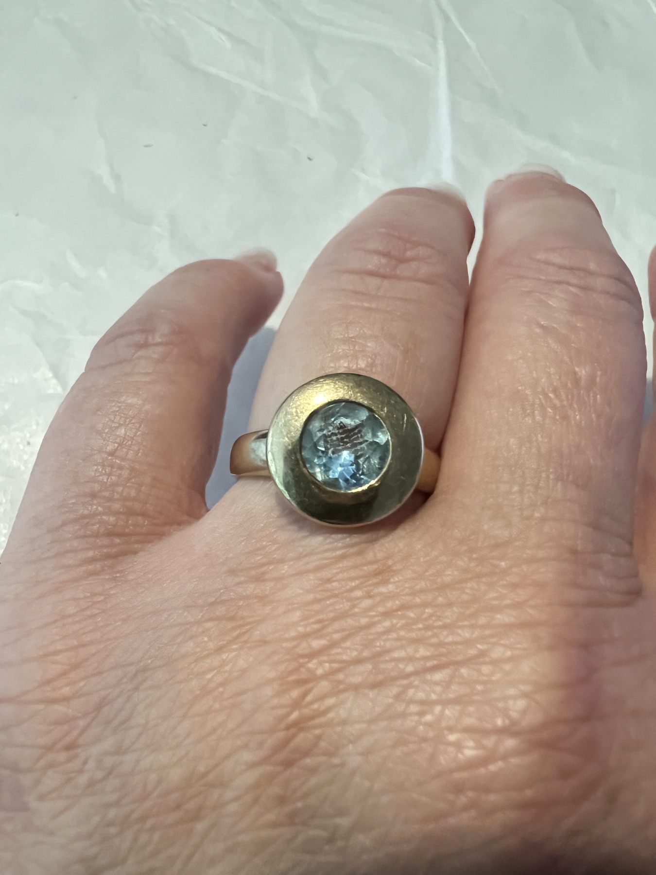 Bague topaze or jaune