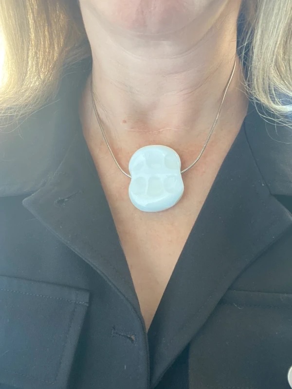 Collier Italie argent céramqiue  