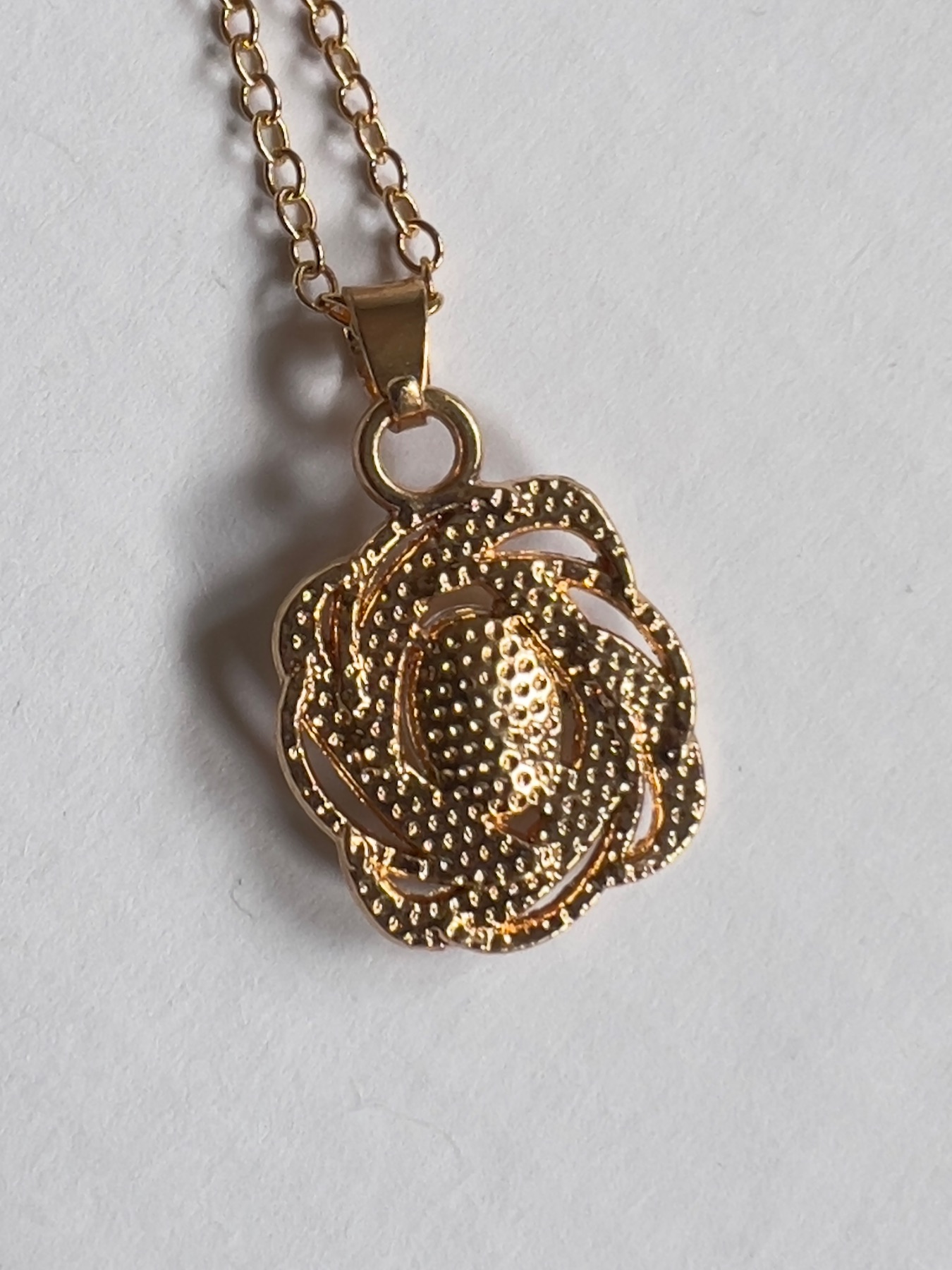 Collier doré orange  3