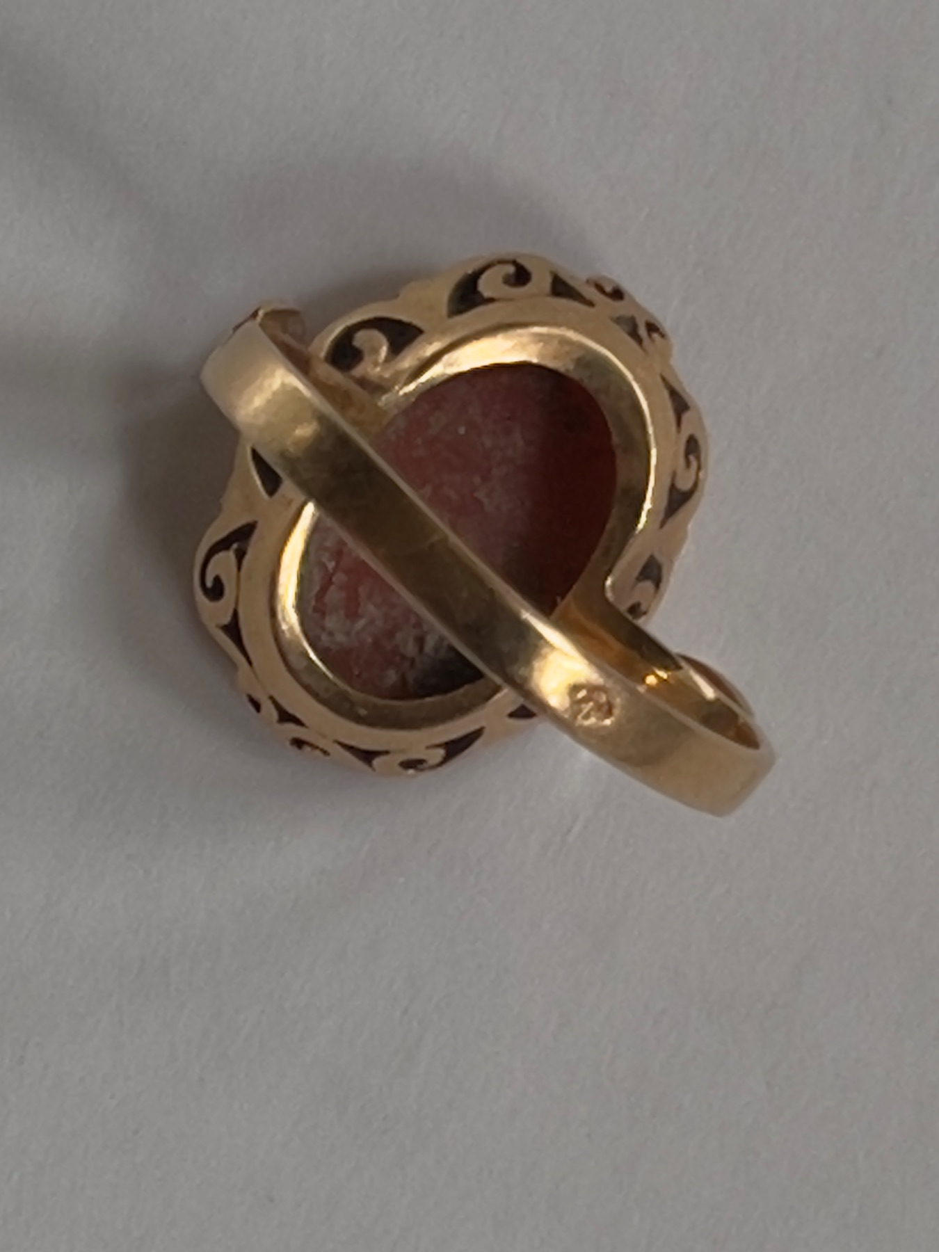 Bague or camée coquillage  3