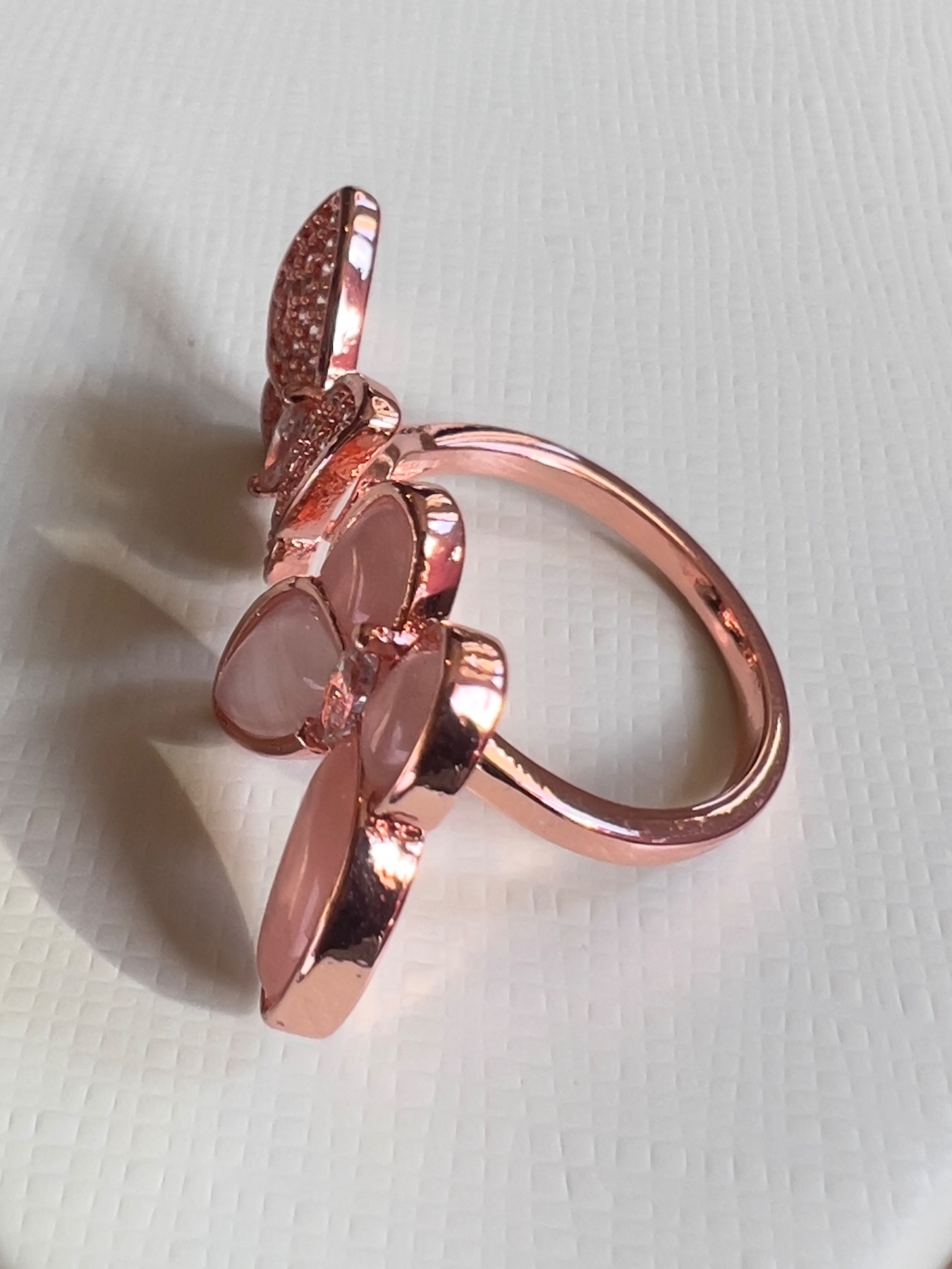 Bague papillon rose  3