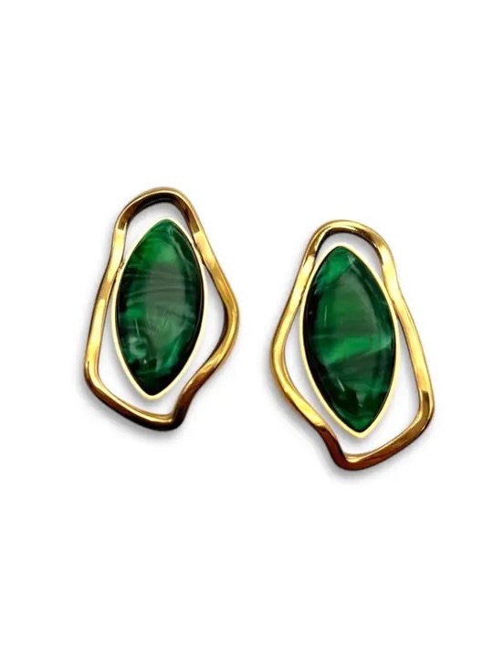 Boucles d'oreilles Noir Green  2