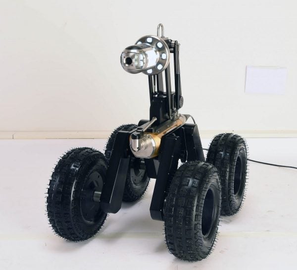 CCTV inspection crawler robot, AI-generated for the Renée Group website