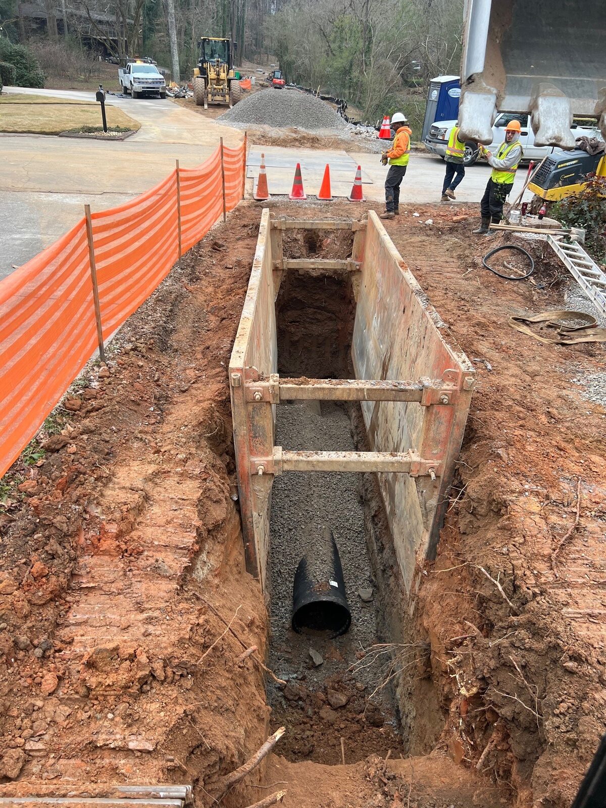 Sewer main installation, AI-generated for the Renée Group website