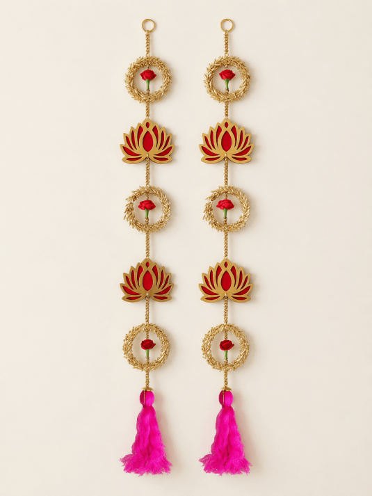 Hanging Lotus ( Pair of 2 ) | 4 feet