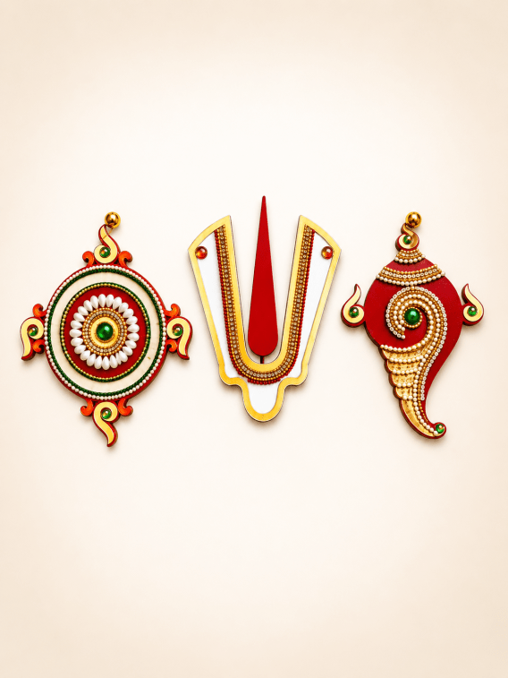 Acrylic Balaji Shankh Chakra Naam | 5 inch