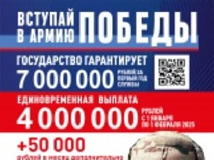 В Самарской области при заключении контракта с Минобороны РФ с 1 января по 1 февраля 2025 года будут выплачивать единовременно 3,6 млн рублей