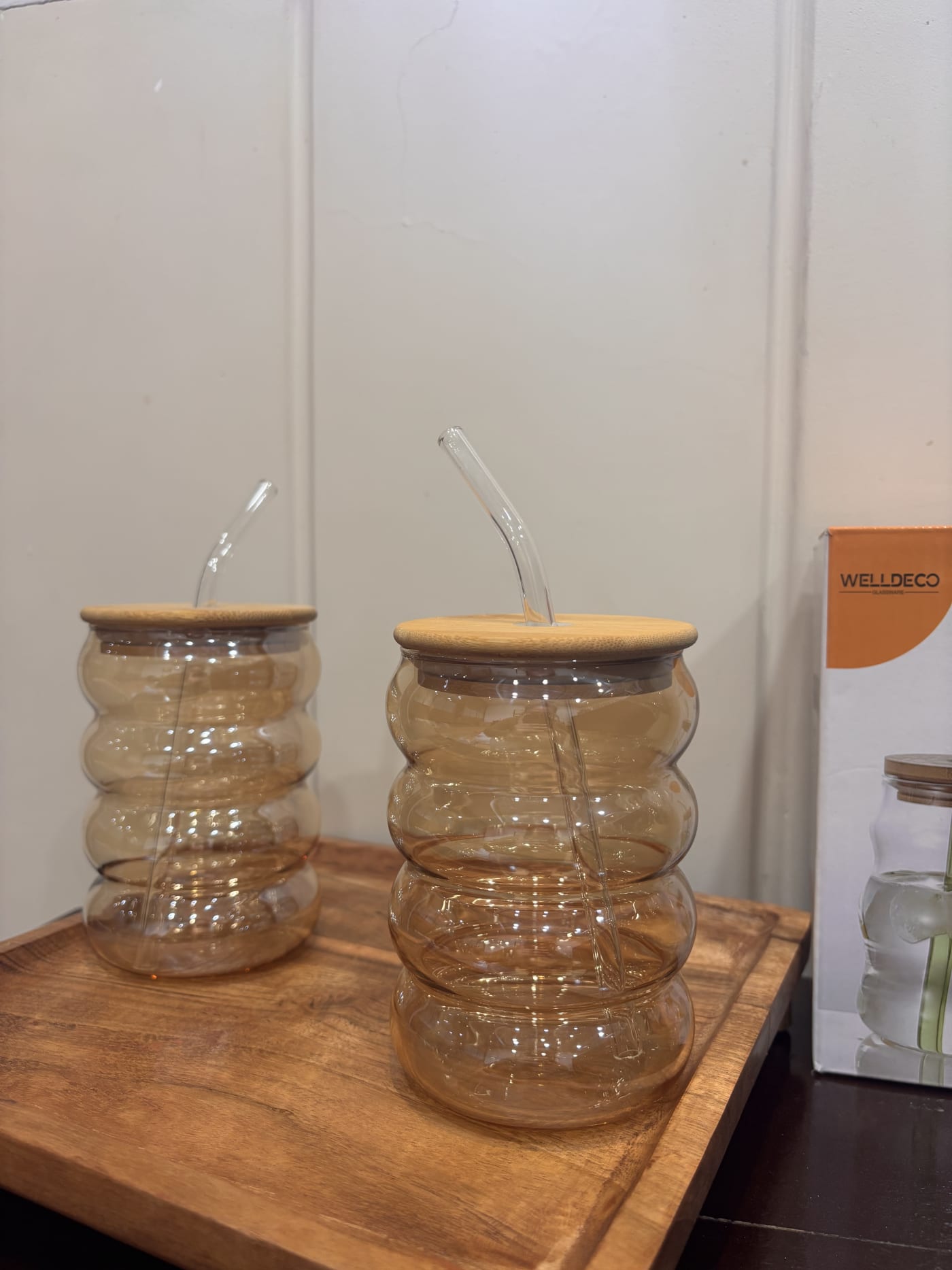 Fancy glass tumbler