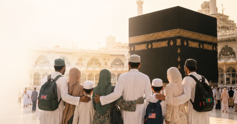 How to Plan a Family Reunion Umrah When Your Family Lives in the UK, US, and Bangladesh