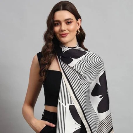 Butterfly Printed Silk Scarf