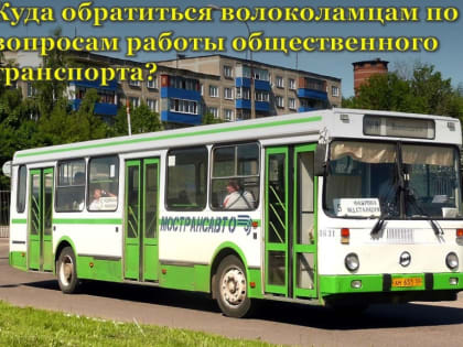 Куда обратиться волоколамцам по вопросам работы общественного транспорта?