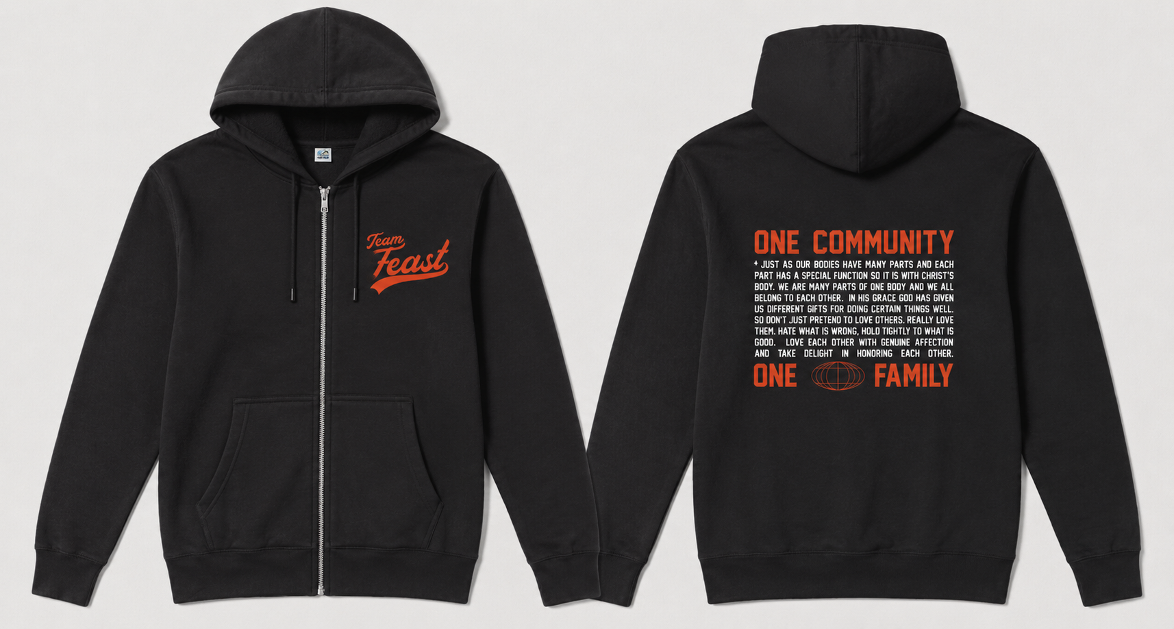 Team FEAST: ONE COMMUNITY (with zipper) photo 1