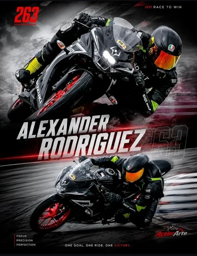 Flyer de competición de motos — Alexander Rodríguez