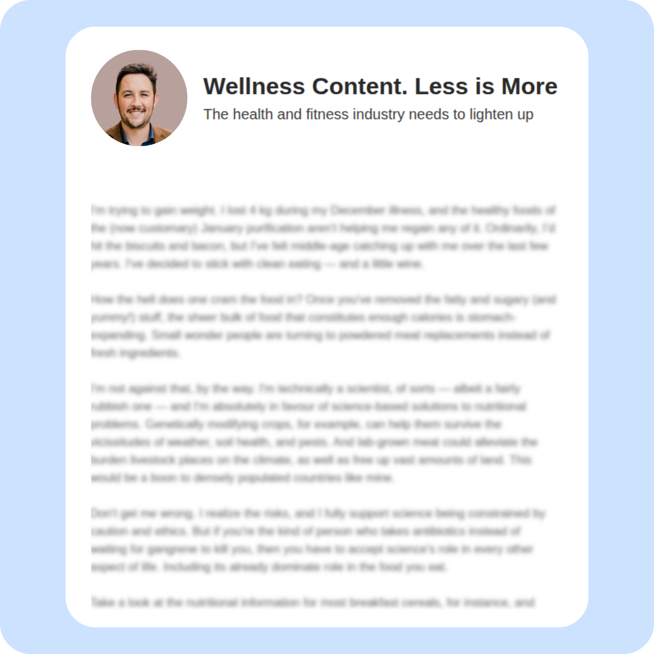 A link is pasted into a post, and is overlaid with cards showing other newsletters