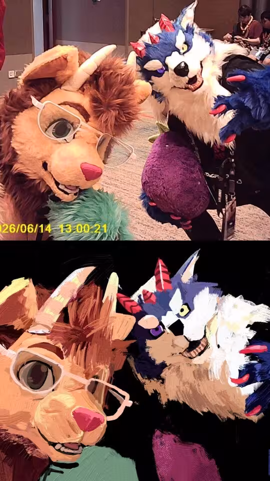 Artwork by Fursuiter: Sinaga & Grieverez | Art: FiddleHBadger