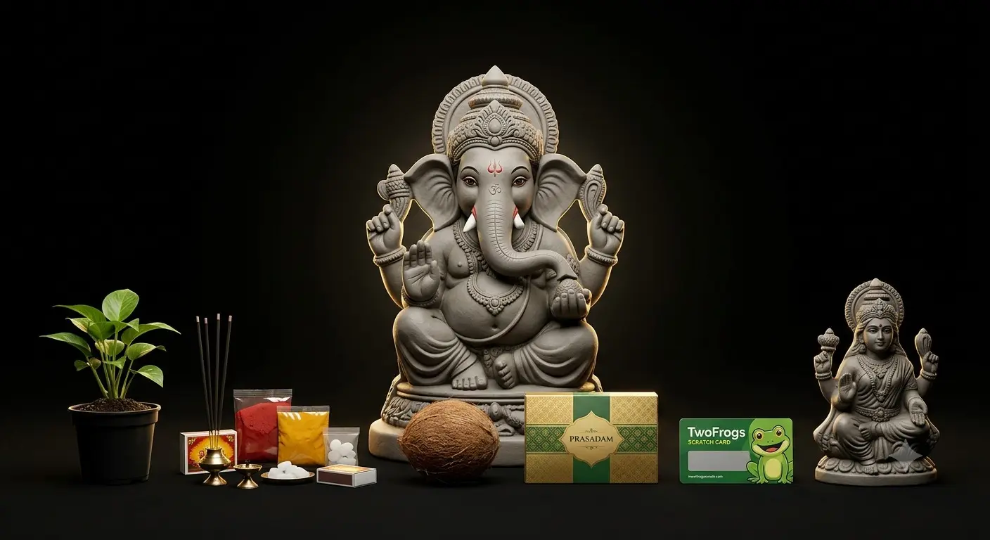 Mane Mane Ganesha eco-friendly festival kit delivered to a home in Bangalore
