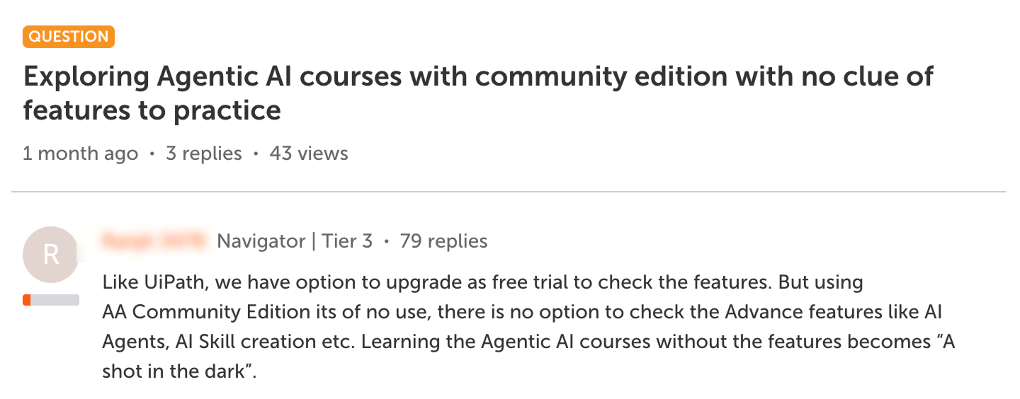 Forum post: user did not receive badge after completing course