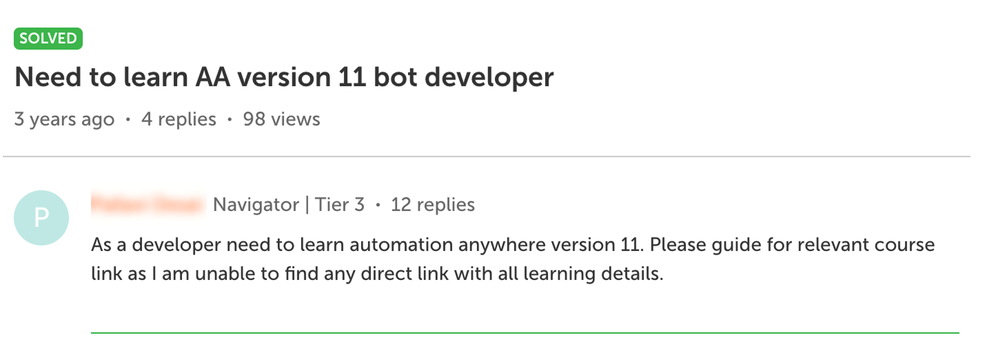 Forum post: user frustrated by irrelevant content