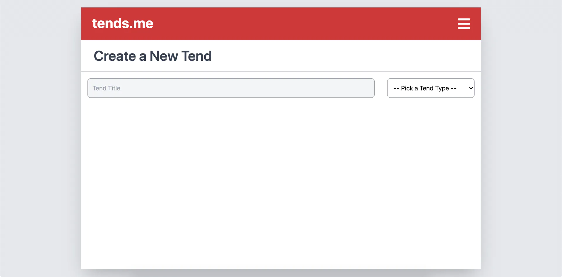 Create New Tend Blank