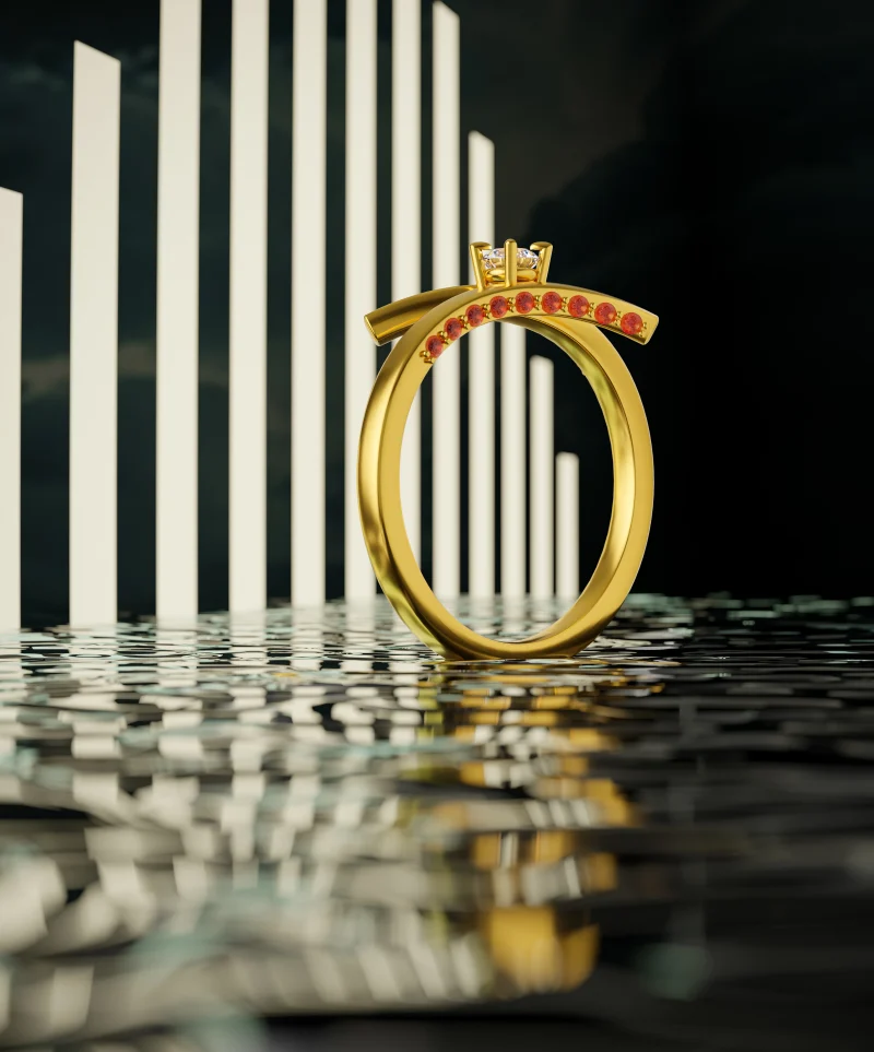 Side view of ring design 1.