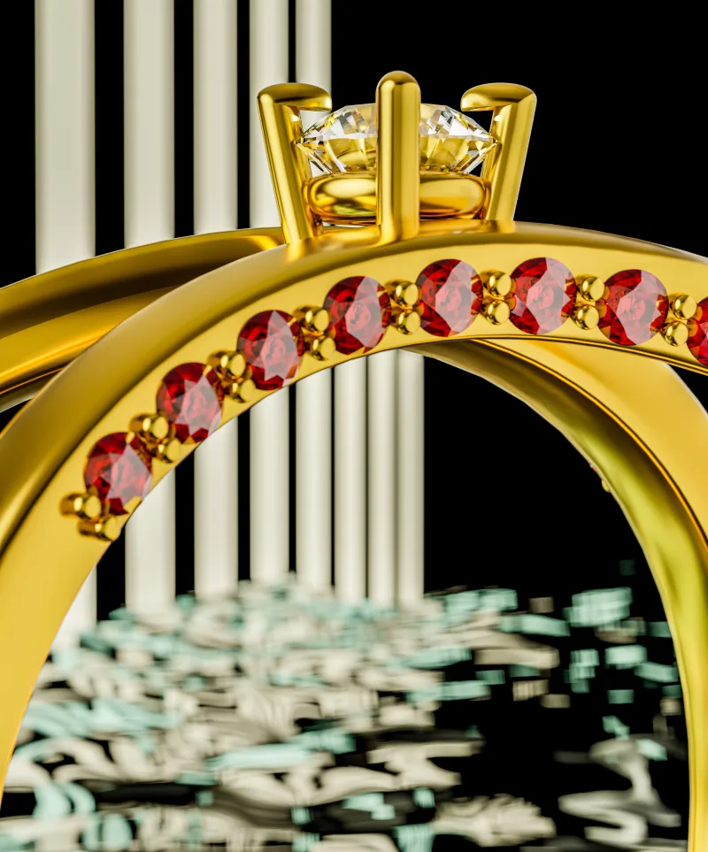 Detailed view of ring design 1.