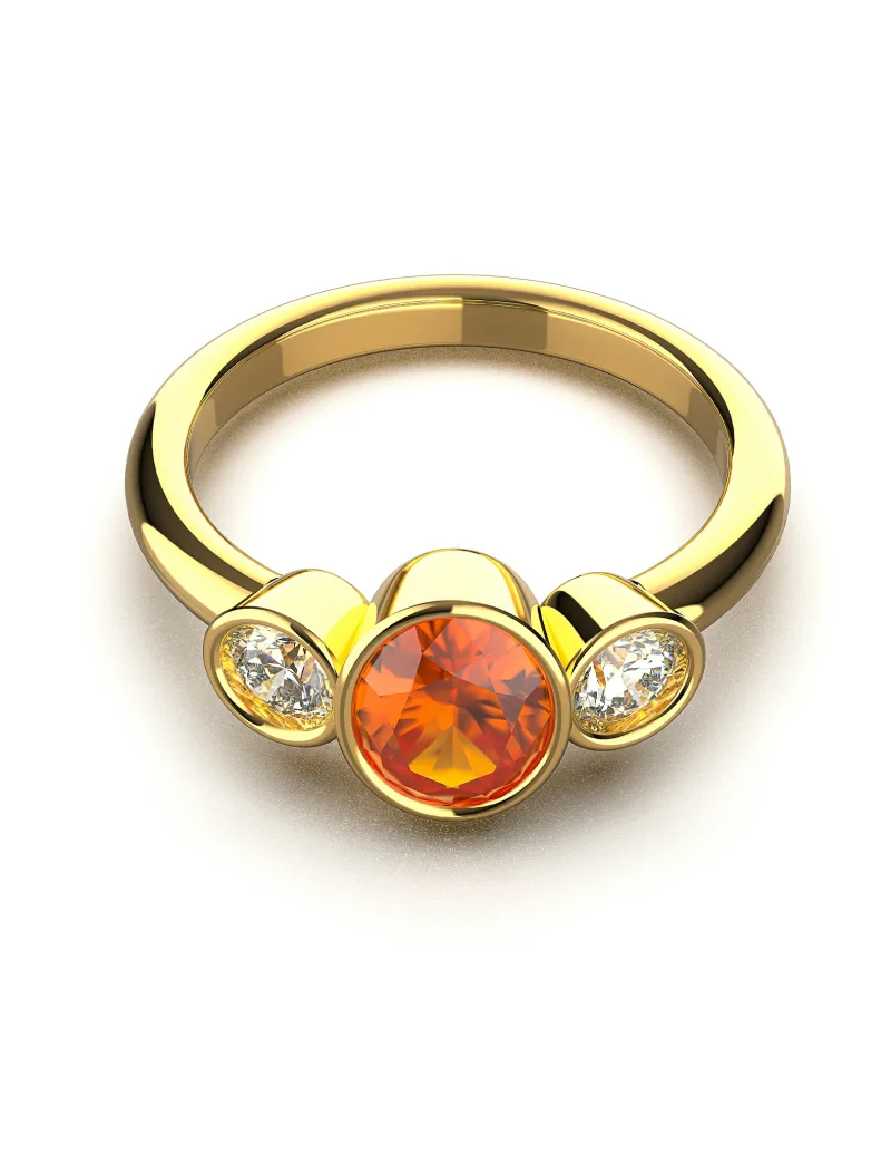 Side profile of the cluster ring.