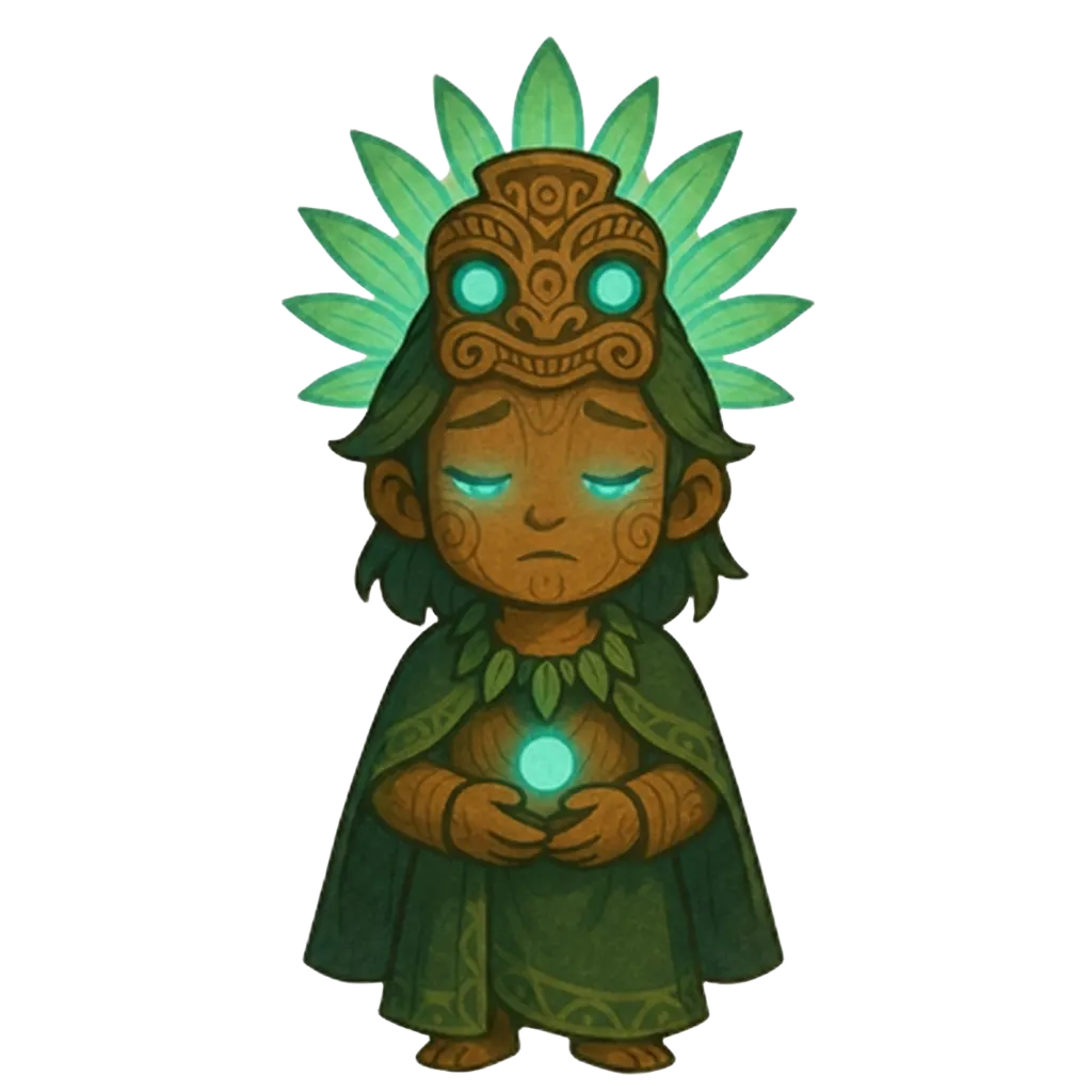 Tikiがお辞儀で迎えるイラスト