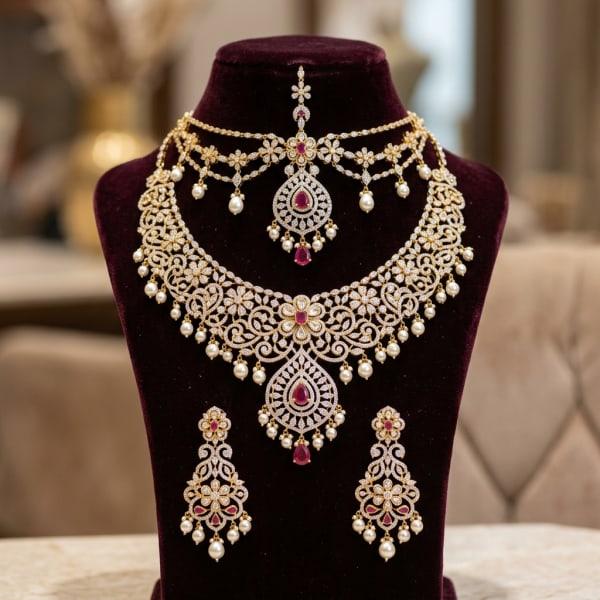 Bridal Jewellery Set Rent - Kavya Fashion House