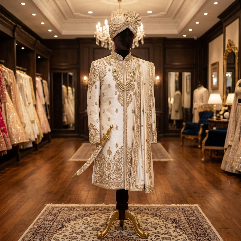 Groom Sherwani Collection - Dress on Rent in Ichalkaranji