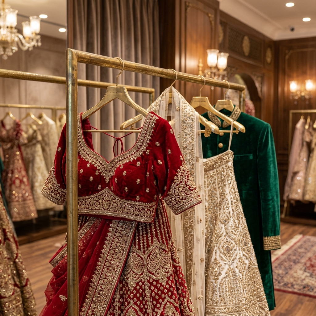Ethnic Outfits Clothing Rack Display