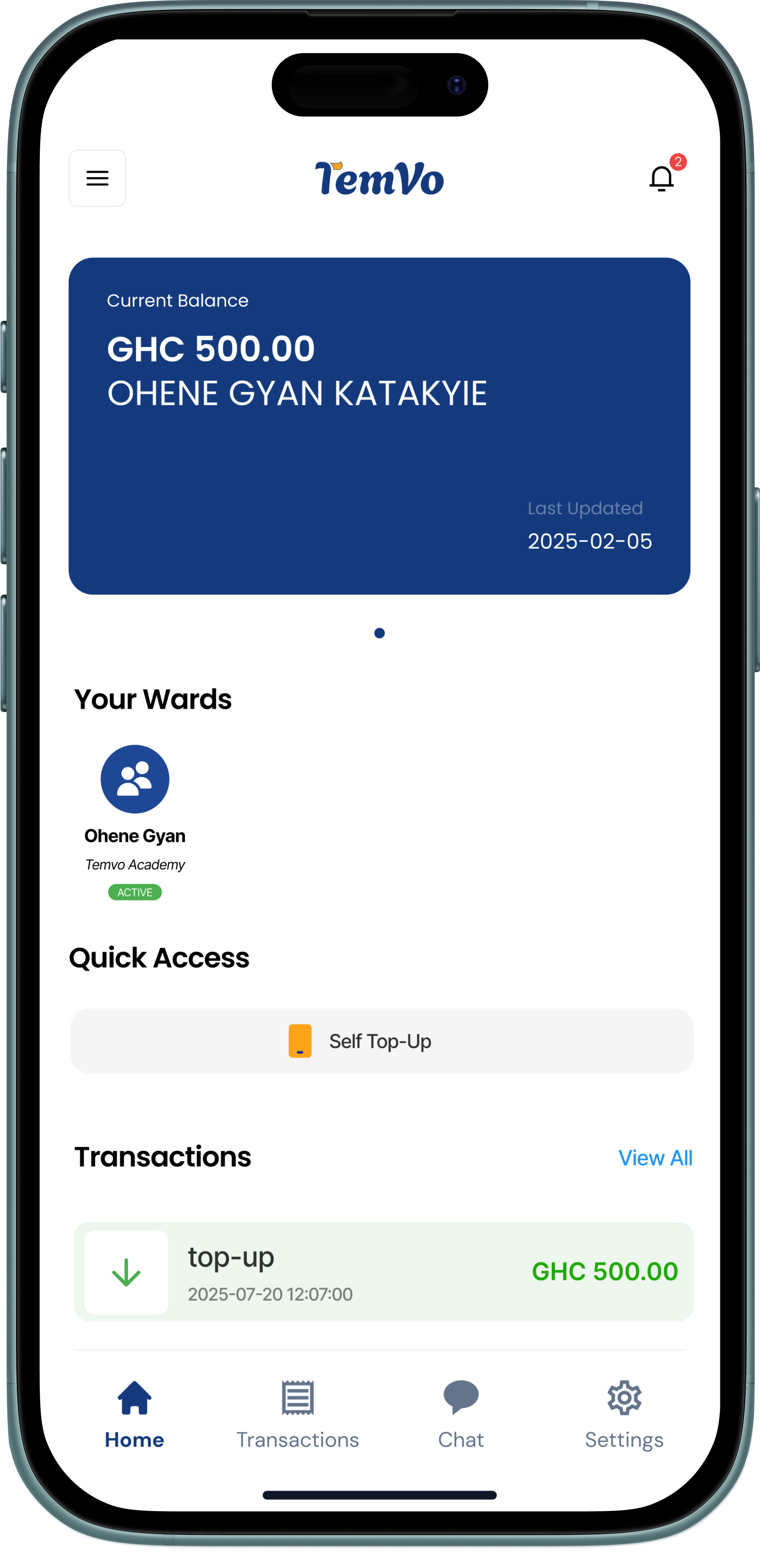 CoinUp App - Home Screen