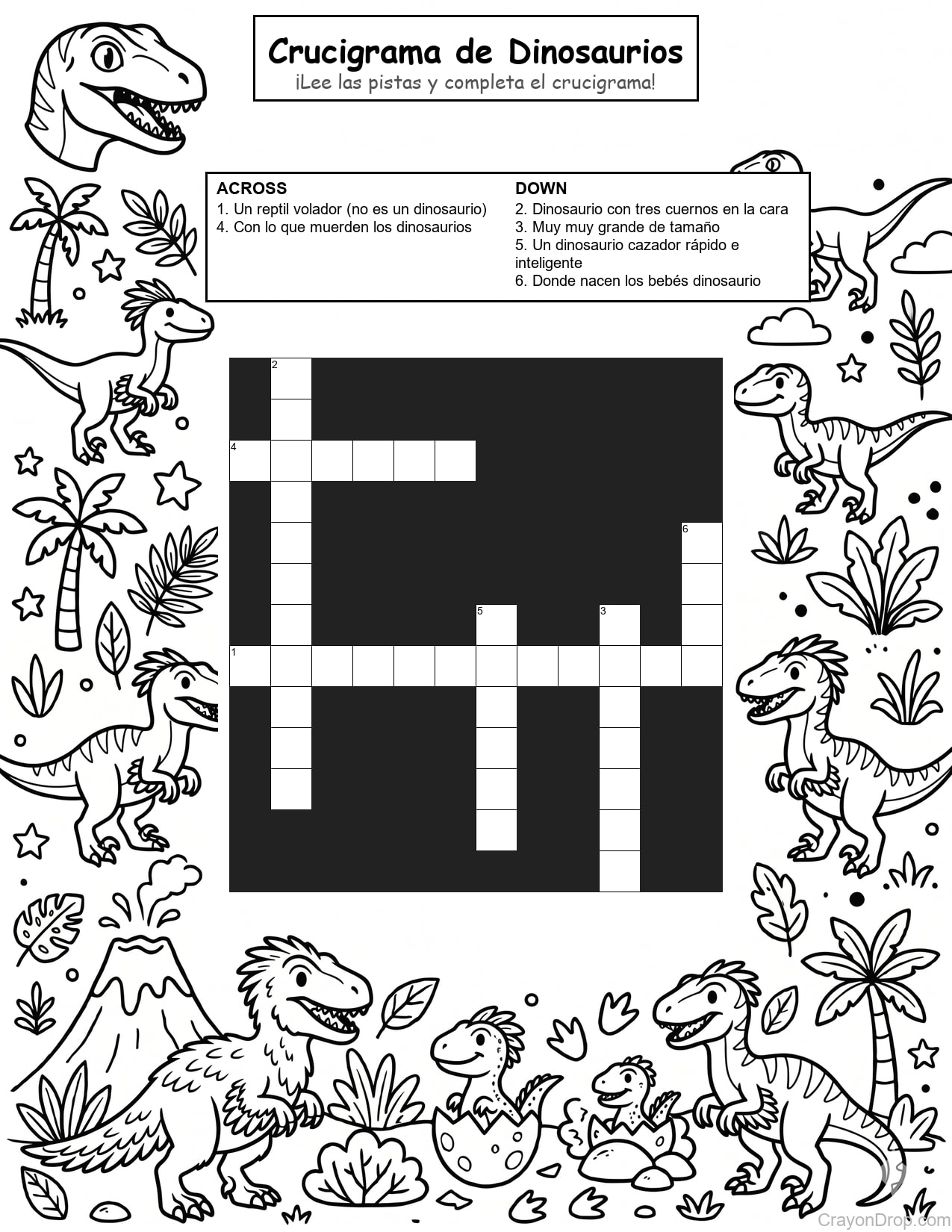 Cw Dino página para colorear