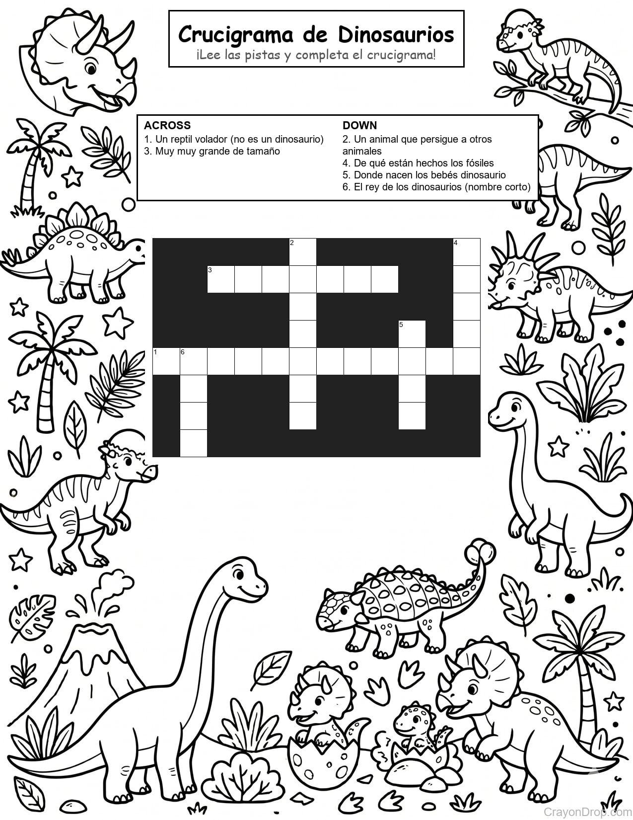 Cw Dino página para colorear