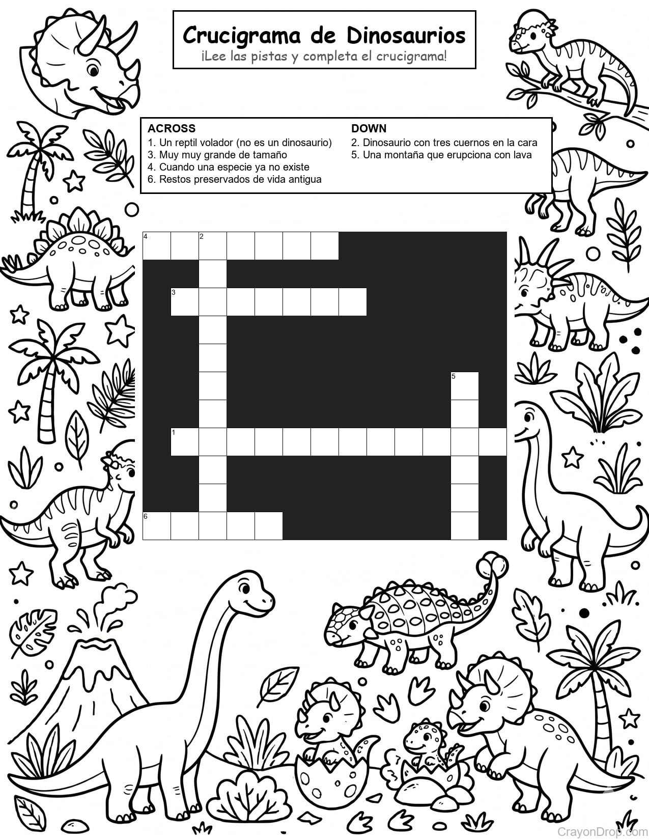 Cw Dino página para colorear