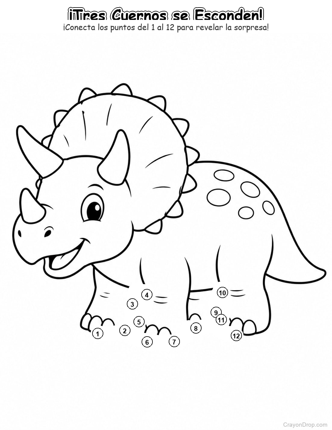 Ap Dinosaurs Connect Dots página para colorear