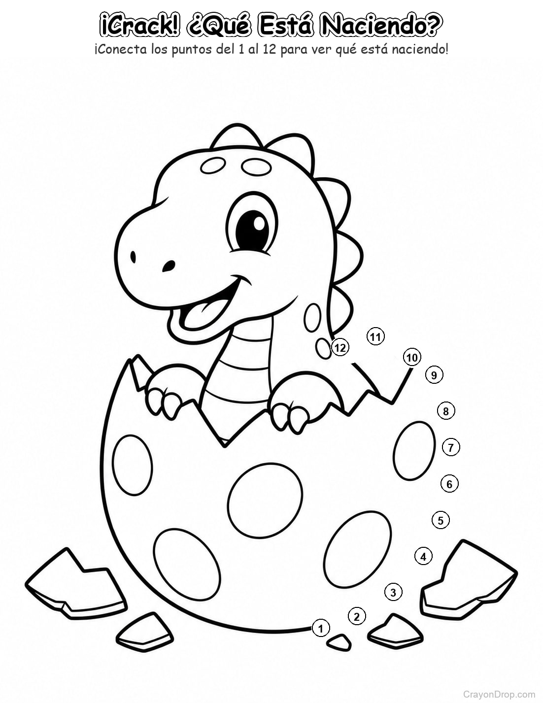 Ap Dinosaurs Connect Dots página para colorear