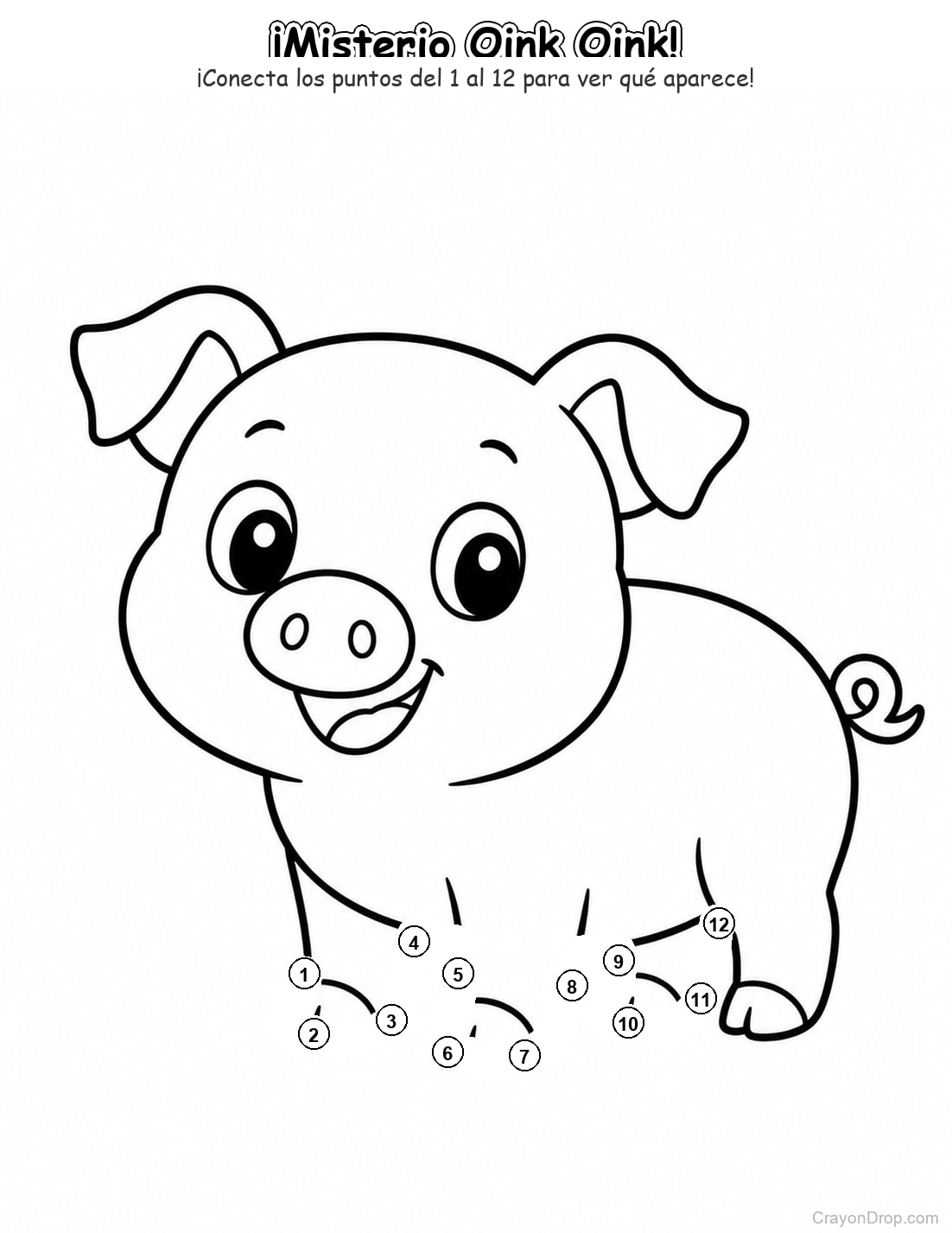 Ap Farm Connect Dots página para colorear