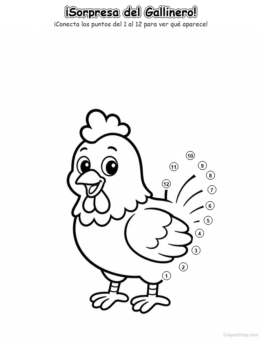 Ap Farm Connect Dots página para colorear