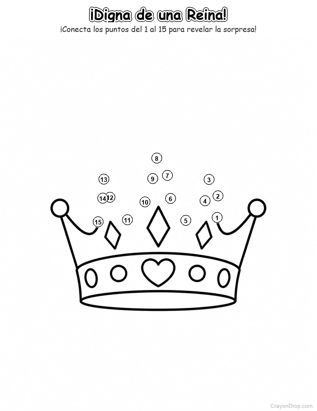 Ap Princess Connect Dots página para colorear