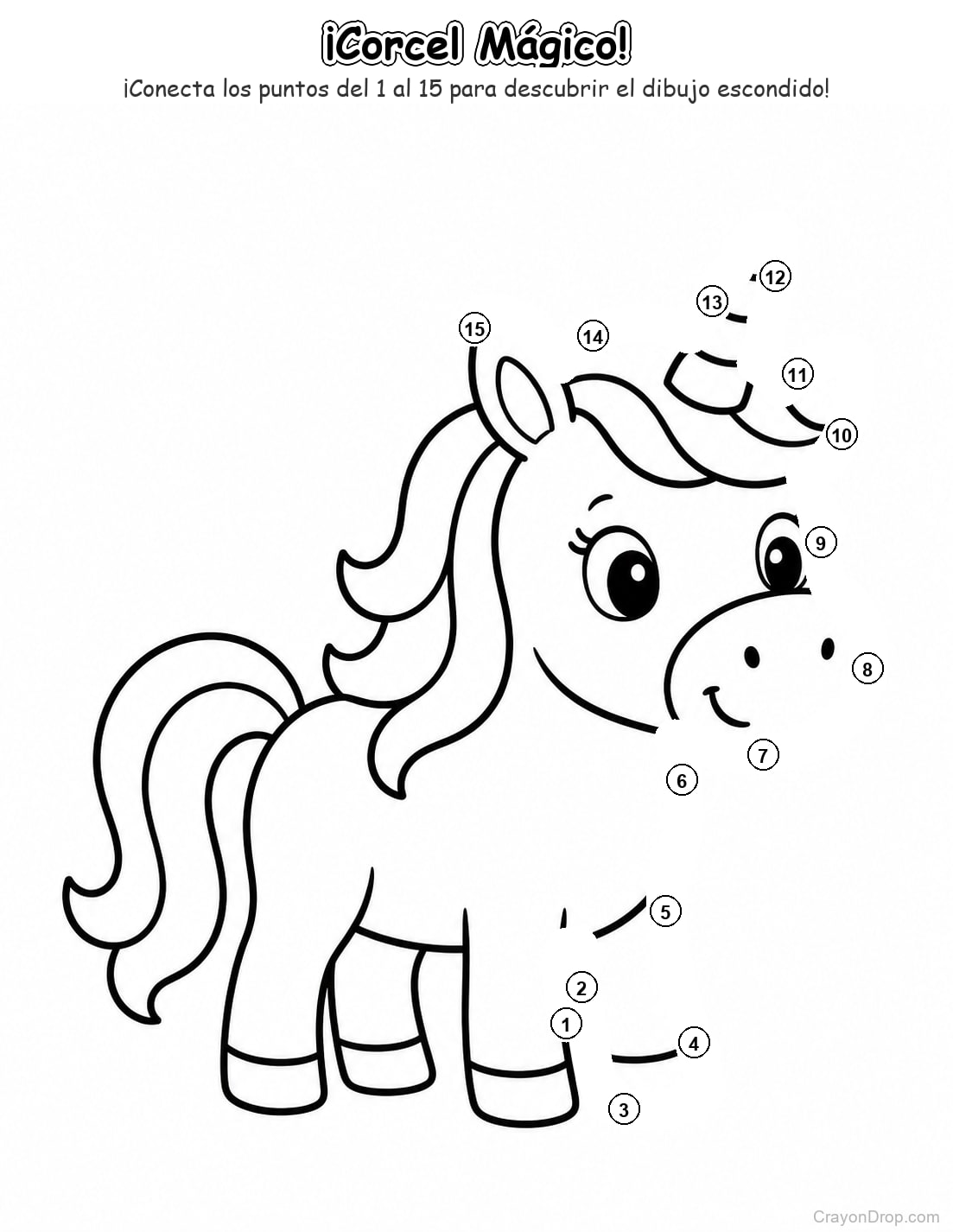 Ap Princess Connect Dots página para colorear