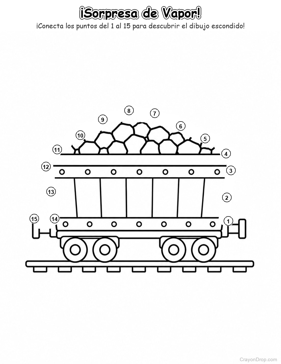 Ap Trains Connect Dots página para colorear
