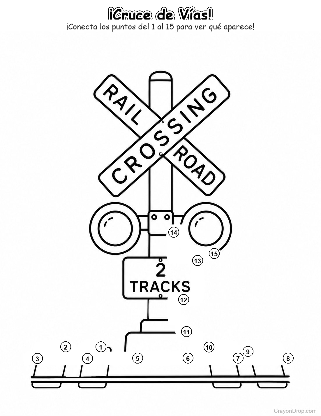 Ap Trains Connect Dots página para colorear